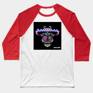 Mariachi charro skull ecopop in day of the dead Baseball T-Shirt